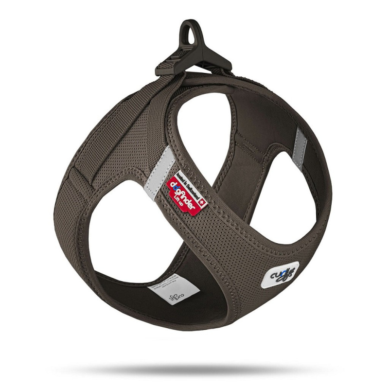 Curli Postroj pro psy se sponou Air-Mesh Brown, 3XS, 1,5-3 kg