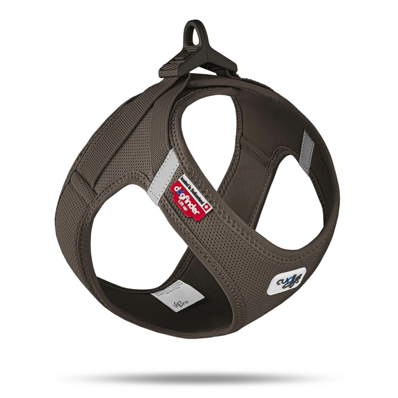 Curli Postroj pro psy se sponou Air-Mesh Brown, L, 8-13 kg