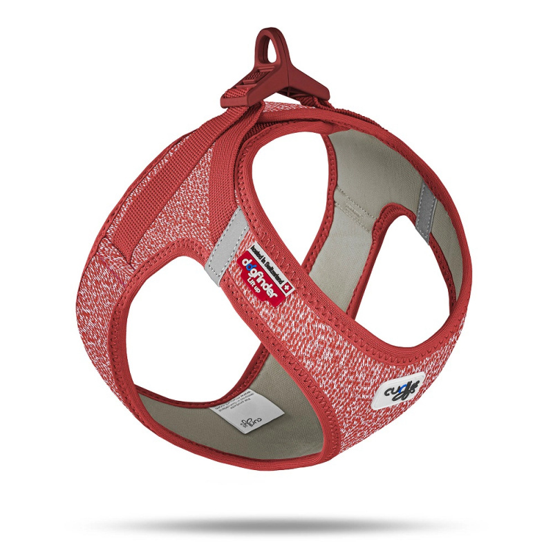 Curli Postroj pro psy se sponou Merino vlna Red L, 8-13 kg