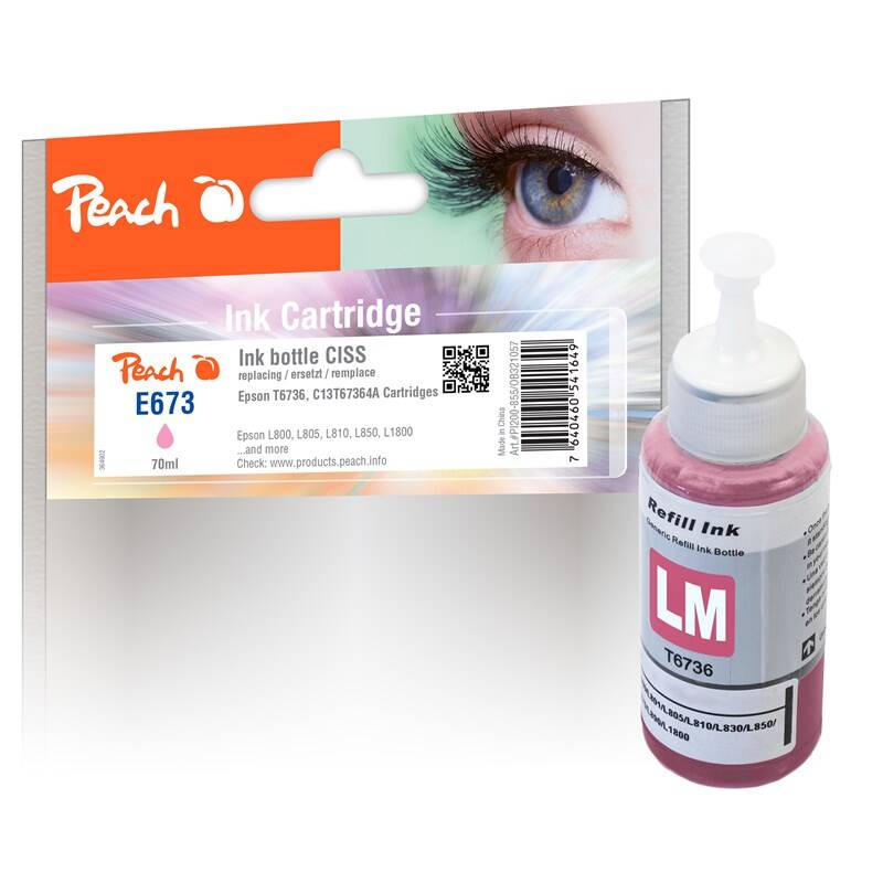 Inkoustová náplň Peach Epson T6736LM / 70 ml / purpurová Varianta: ivi1