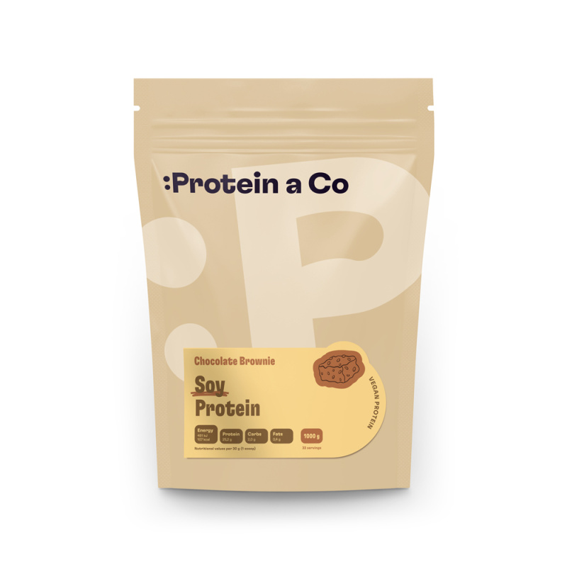 Protein&Co Sójový protein - ochucený 1 kg, Chocolate brownie