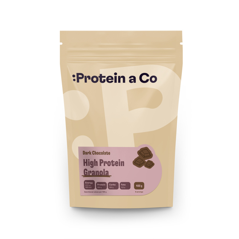 Protein a Co Granola high protein – Tmavá čokoláda 400 g