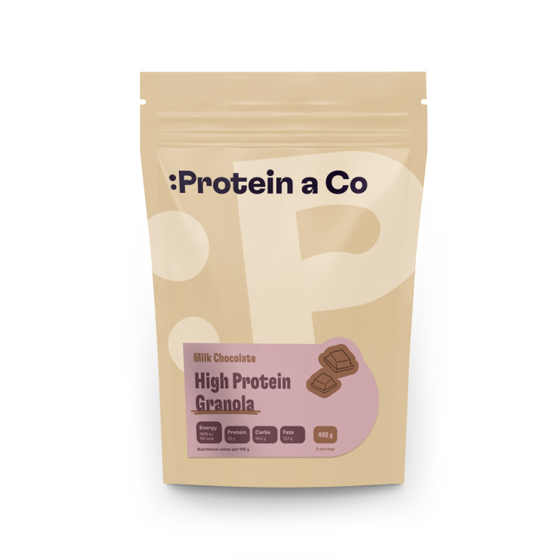 Protein&Co Granola high protein, 400 g Mléčná čokoláda