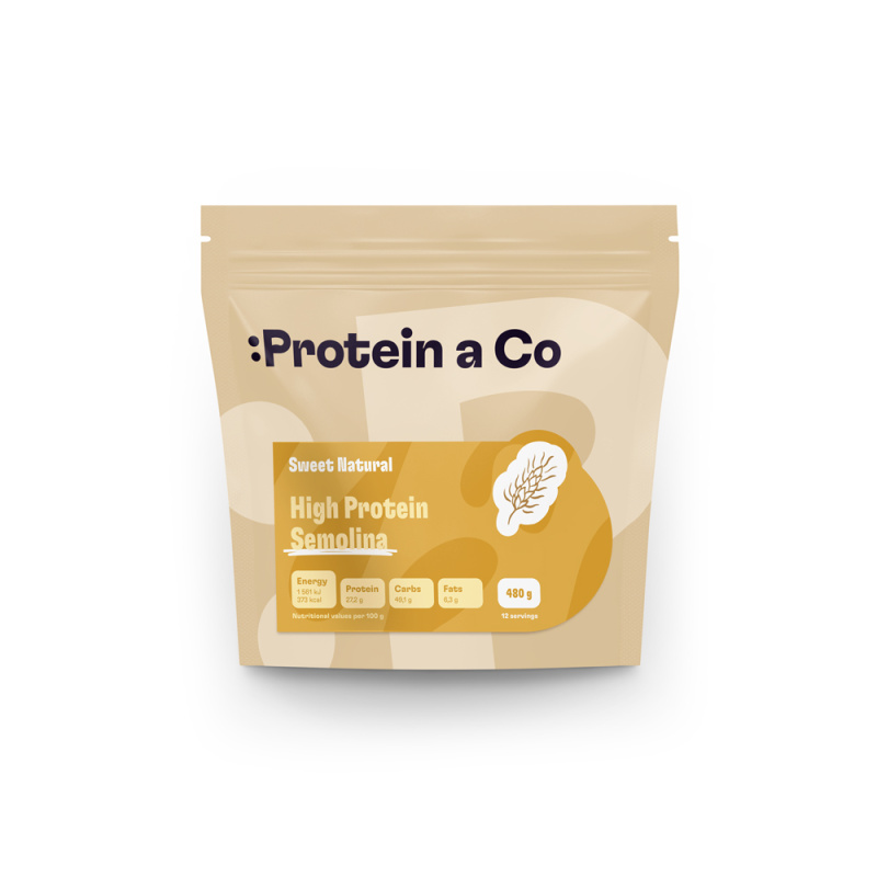 Protein a Co Proteinová krupicová kaše - Natural 480 g