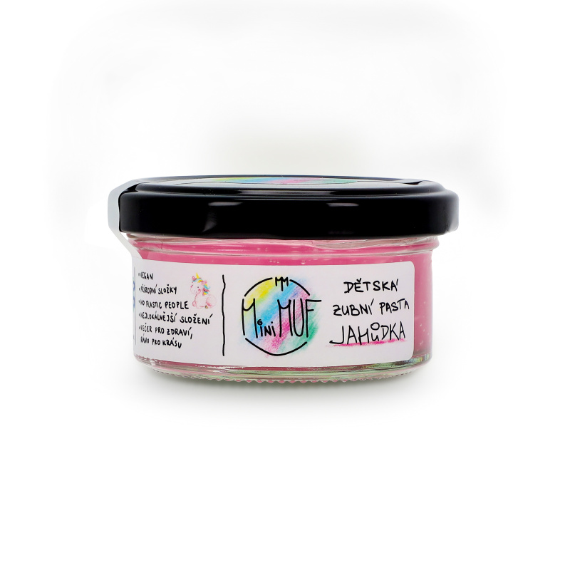 MiniMUF Dětská přírodní pasta – Jahůdka 50 ml