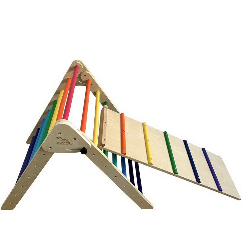 2Kids Toys Piklerové trojúhelník s deskou duhový