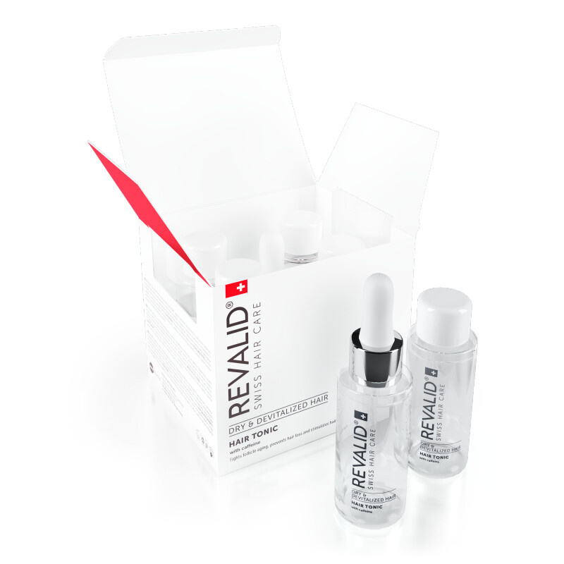 Revalid Hair Tonic energizující tonikum s kofeinem pro podporu růstu vlasů 4x30 ml