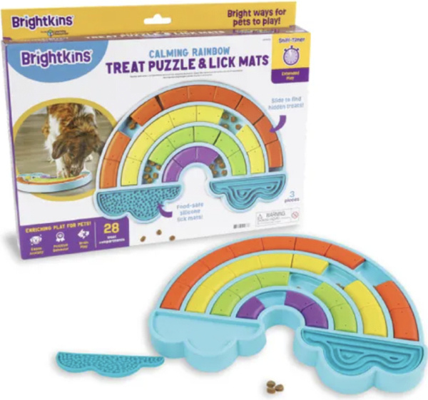 Brightkins - duha uklidňující podložka a hlavolam pro psy Brightkins