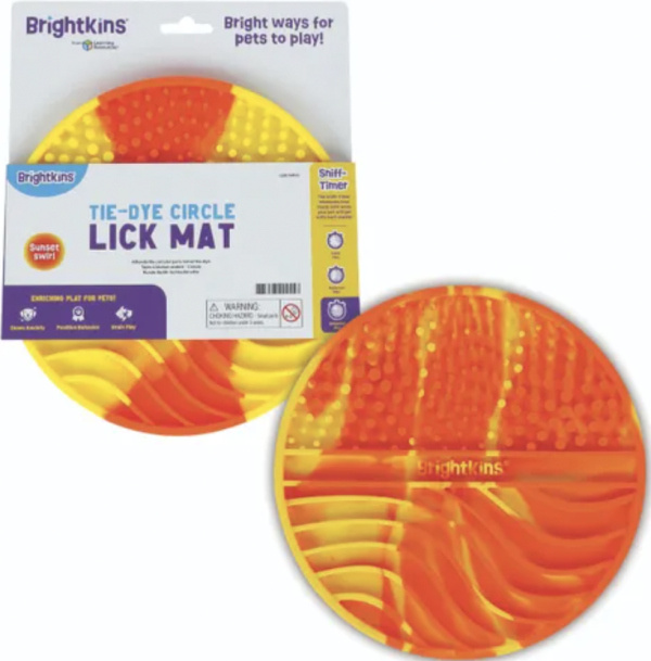 Brightkins - batikovaná lízací podložka kulatá Brightkins