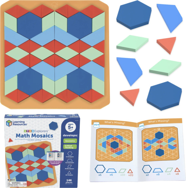 Learning Resources STEM Explorers™ Math Mosaics – matematika, která se promění v barevnou mozaiku Learning Resources