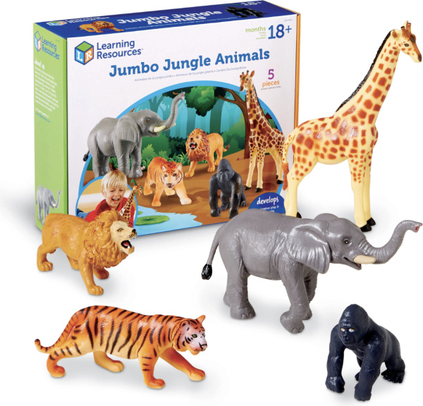 Learning Resources - Jumbo Jungle Animals – velké figurky zvířat z džungle Learning Resources