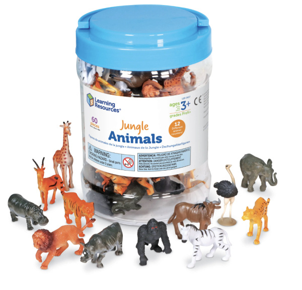 Learning Resources – Džungle - počítací figurky zvířátek 60 ks (LER0697) Learning Resources