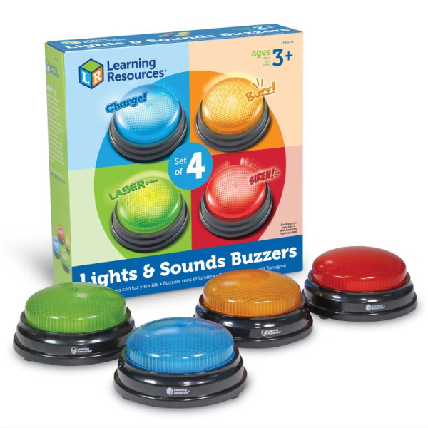 Learning Resources – Zvuková a světelná tlačítka (Lights and Sounds Buzzers) Learning Resources