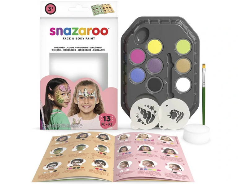 Snazaroo - Sada 8 barev na obličej, Jednorožci a motýli