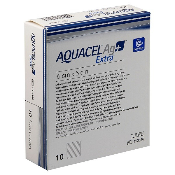 AQUACEL Ag+ extra 5 x 5 cm 10ks