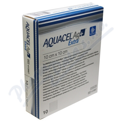 AQUACEL Ag+ extra 10 x 10 cm 10ks
