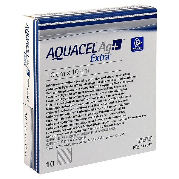 AQUACEL Ag+ extra 10 x 10 cm 10ks