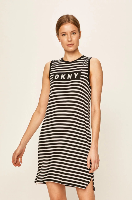 Dámská noční košile YI3322403-055 černobílá - DKNY černobílá M