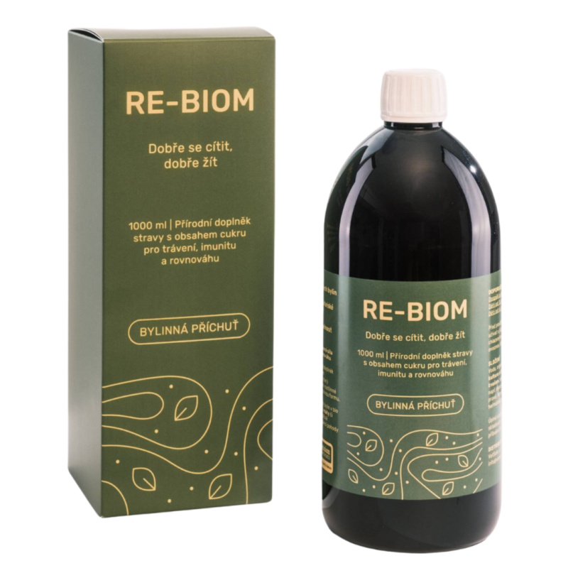 Precision Microbes Re-Biom Postbiotika 1000 ml - bylinná příchuť