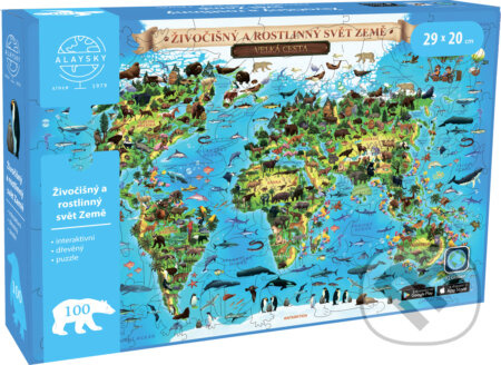 Flora & Fauna A4 AR CZ (Alaysky's Interaktívne Drevené Puzzle) - puzzle z kategorie Naučné puzzle