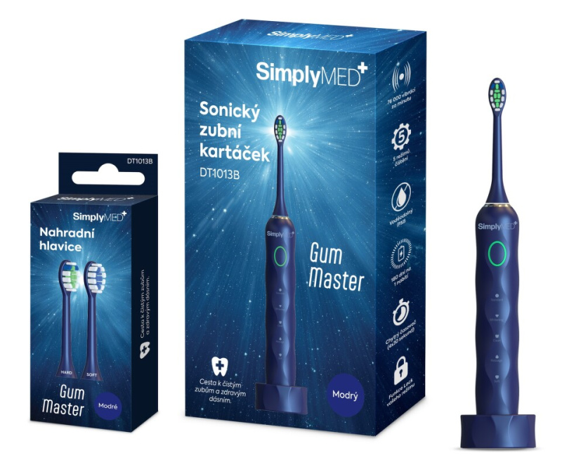 SimplyMed Gum Master DT1013B sonický zubní kartáček modrý