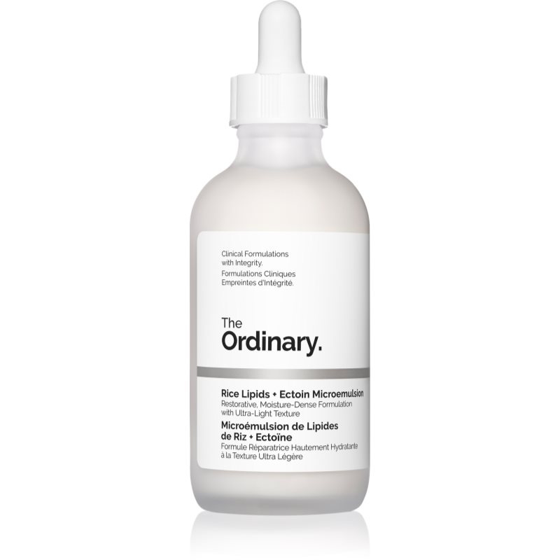 The Ordinary Rice Lipids + Ectoin Microemulsion lehká hydratační emulze pro zklidnění pleti 120 ml