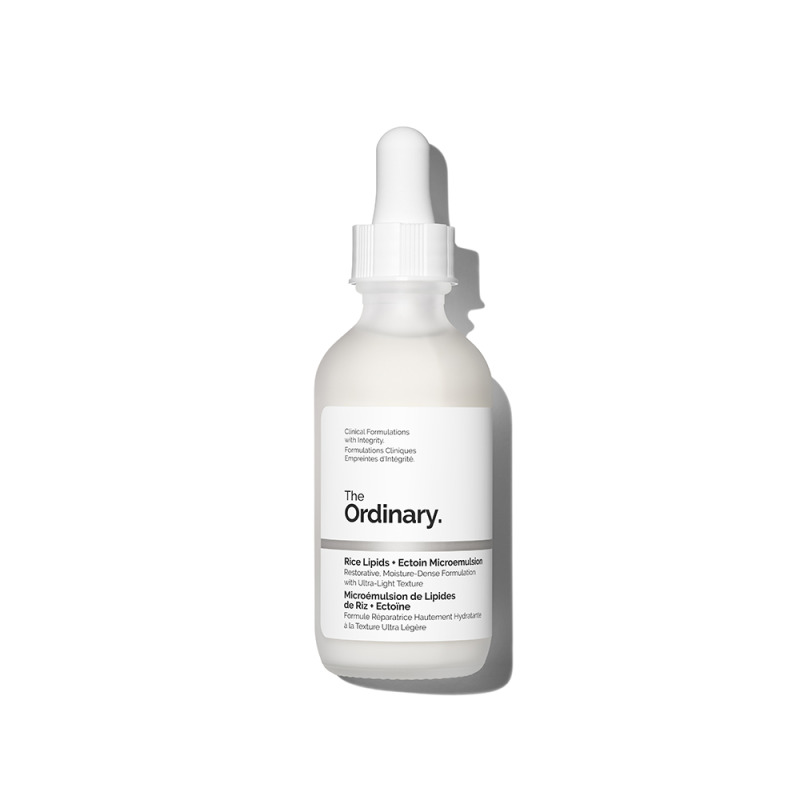 The Ordinary Rice Lipids + Ectoin Microemulsion lehká hydratační emulze pro zklidnění pleti 60 ml