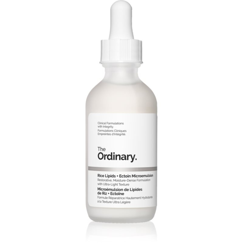 The Ordinary Rice Lipids + Ectoin Microemulsion lehká hydratační emulze pro zklidnění pleti 60 ml