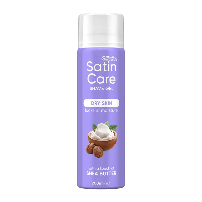 Gillette Satin Care Shea Butter gel na holení pro ženy 200 ml