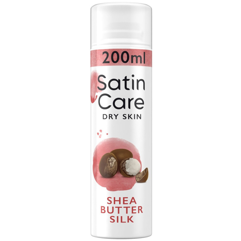 Gillette Satin Care gel na holení pro suchou pokožku s bambuckým máslem