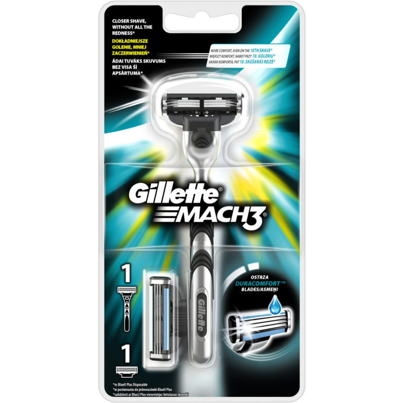 Gillette Mach3 Pánský holicí strojek + 2 holicí hlavice