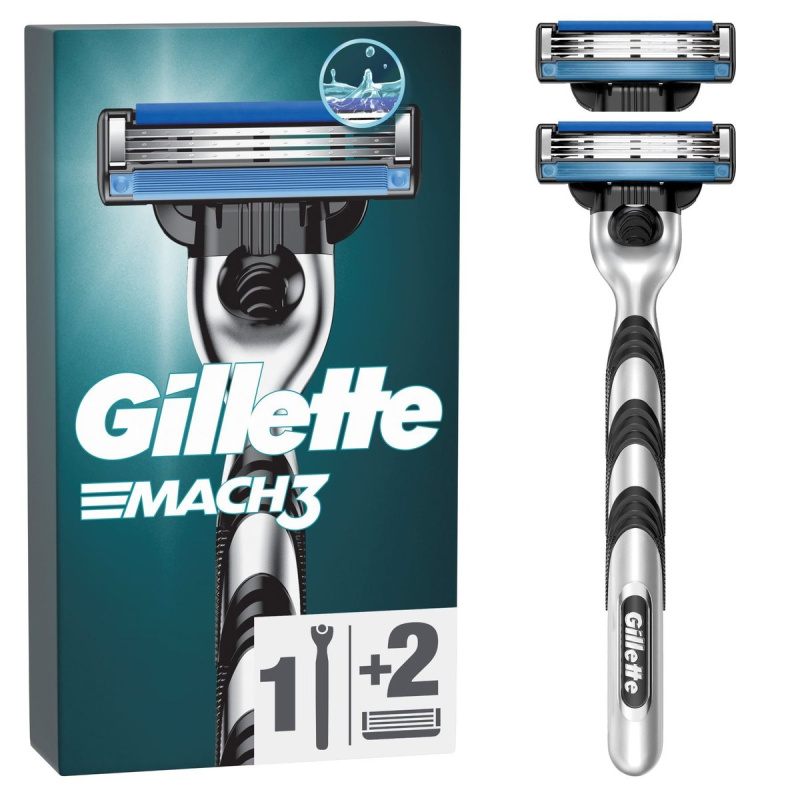Gillette Mach3 Pánský holicí strojek + 2 holicí hlavice