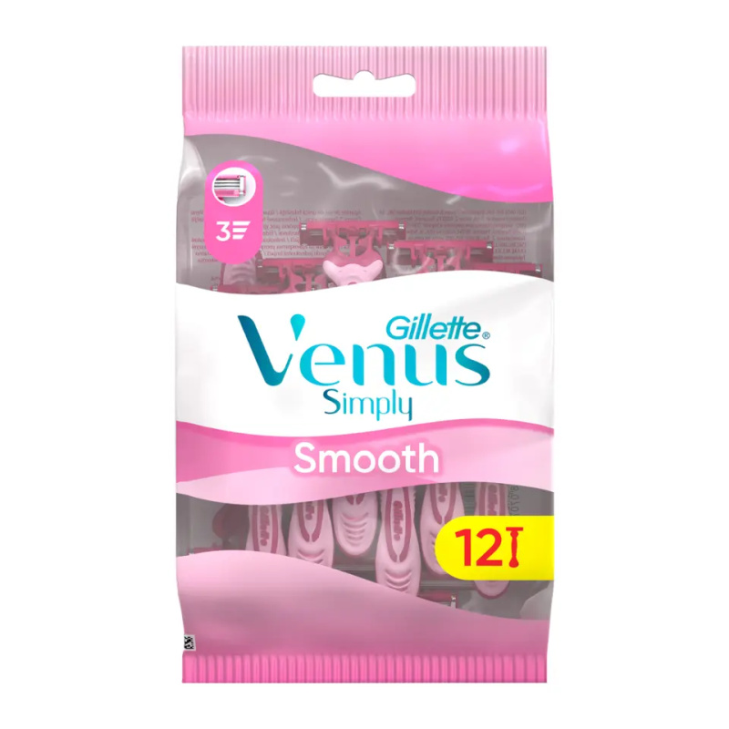 GILLETTE  Venus3  Simply Dámská pohotová holítka 8+4 ks