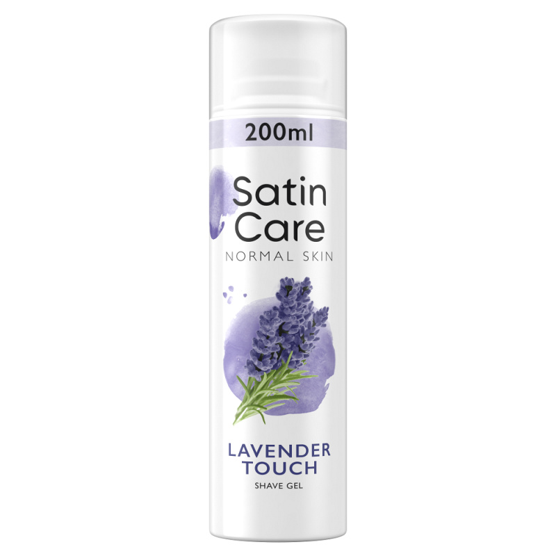 Gillette Satin Care Lavender Touch gel na holení pro ženy 200 ml