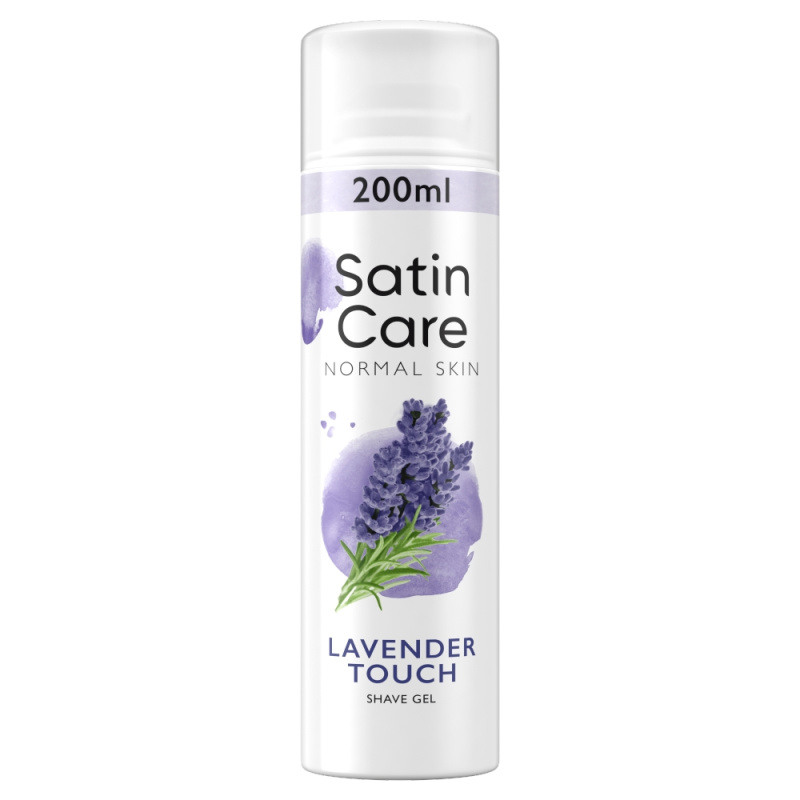 Gillette Satin Care Lavender Touch gel na holení pro ženy 200 ml