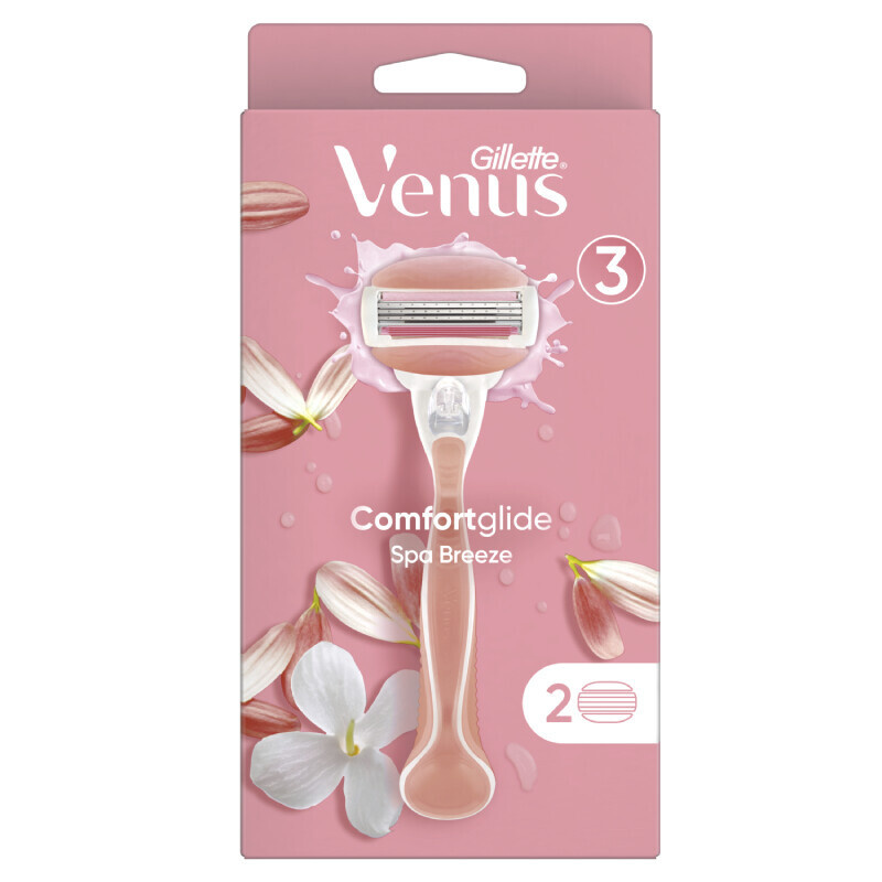Gillette Venus ComfortGlide Spa Breeze holicí strojek + 2 náhradní hlavice 1 ks
