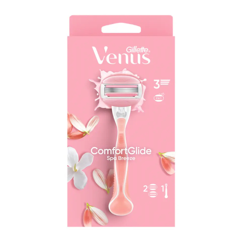 Gillette Venus ComfortGlide Spa Breeze holicí strojek + 2 náhradní hlavice 1 ks
