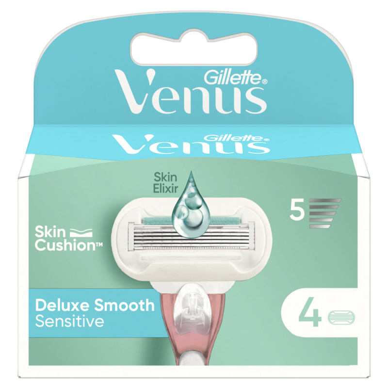 Gillette Venus Deluxe Smooth Sensitive náhradní břity 4 ks