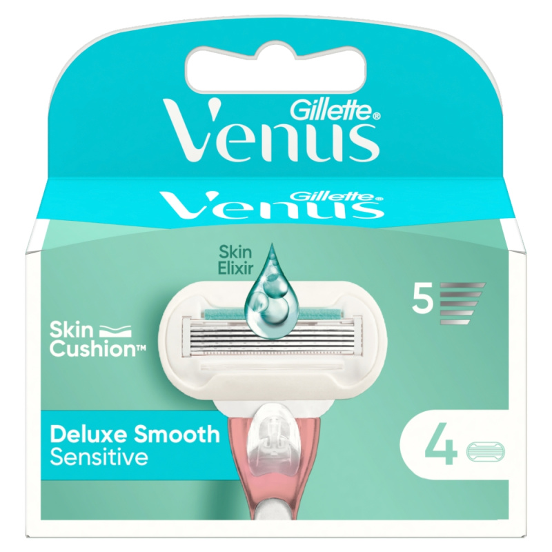 Gillette Venus Deluxe Smooth Sensitive náhradní břity 4 ks