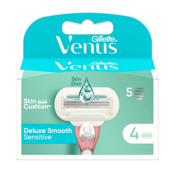 Gillette Venus Deluxe Smooth Sensitive náhradní břity 4 ks
