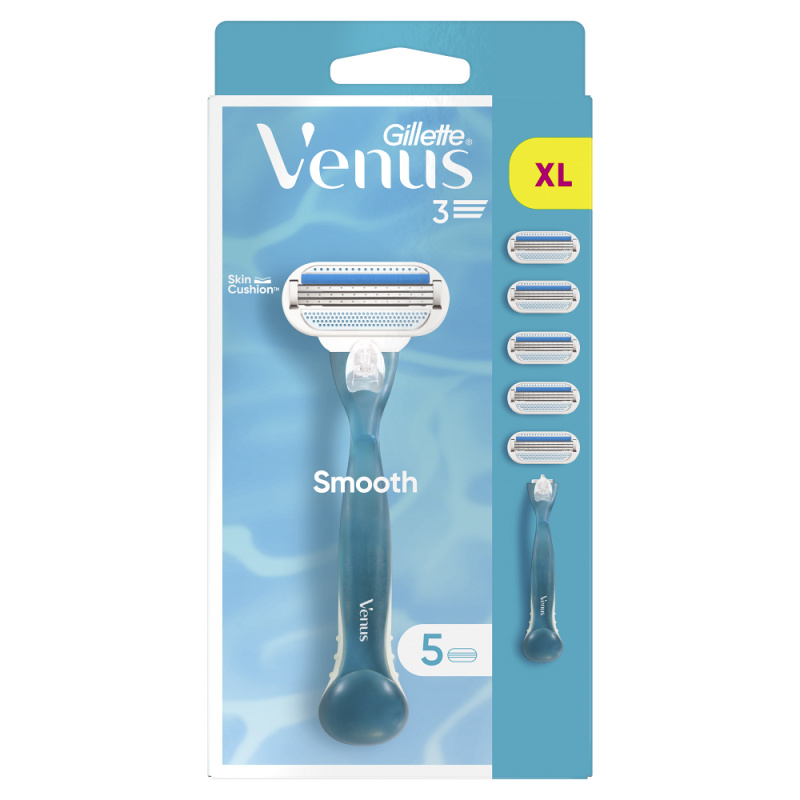 Gillette Venus Smooth holicí strojek + náhradní břity 5 ks 1 ks
