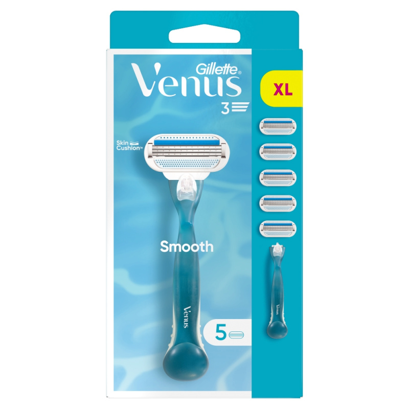 Gillette Venus Smooth holicí strojek + náhradní břity 5 ks 1 ks