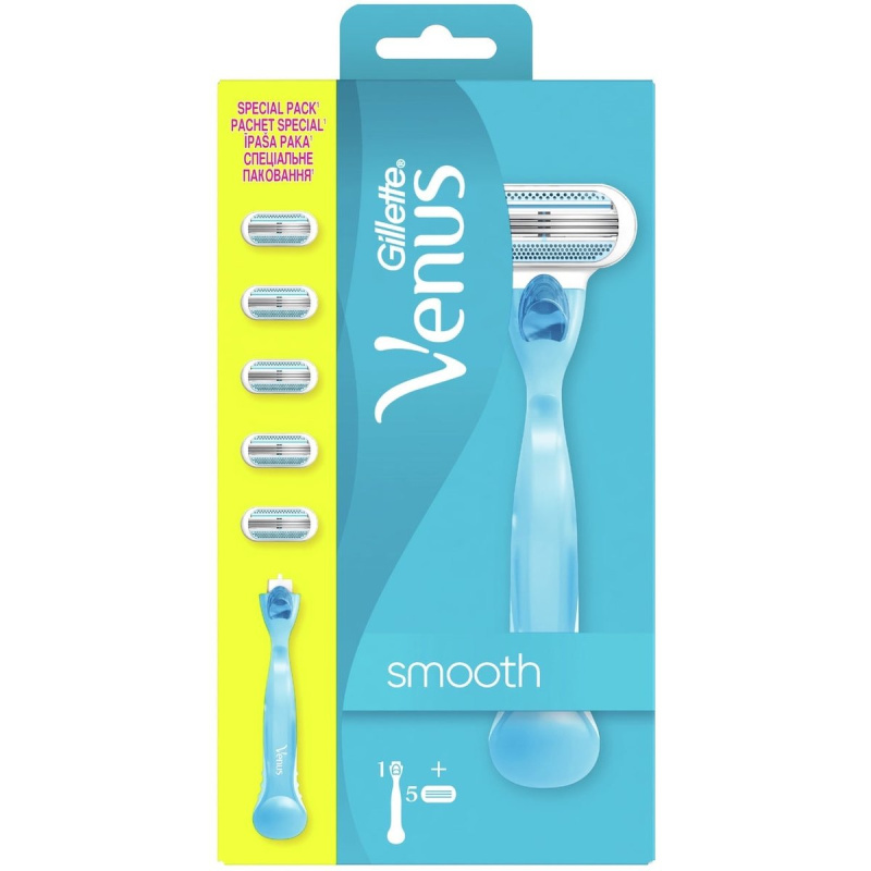 Gillette Venus Smooth holicí strojek + náhradní břity 5 ks 1 ks