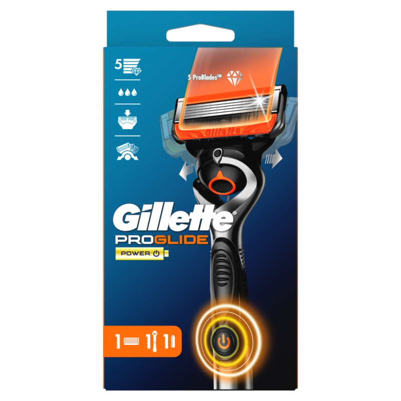 Gillette ProGlide Power bateriový holicí strojek + náhradní hlavice 1 ks