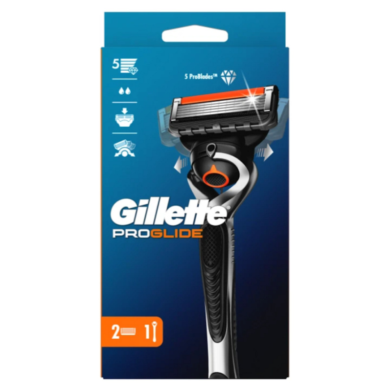 Gillette ProGlide holicí strojek + náhradní břity 2 ks