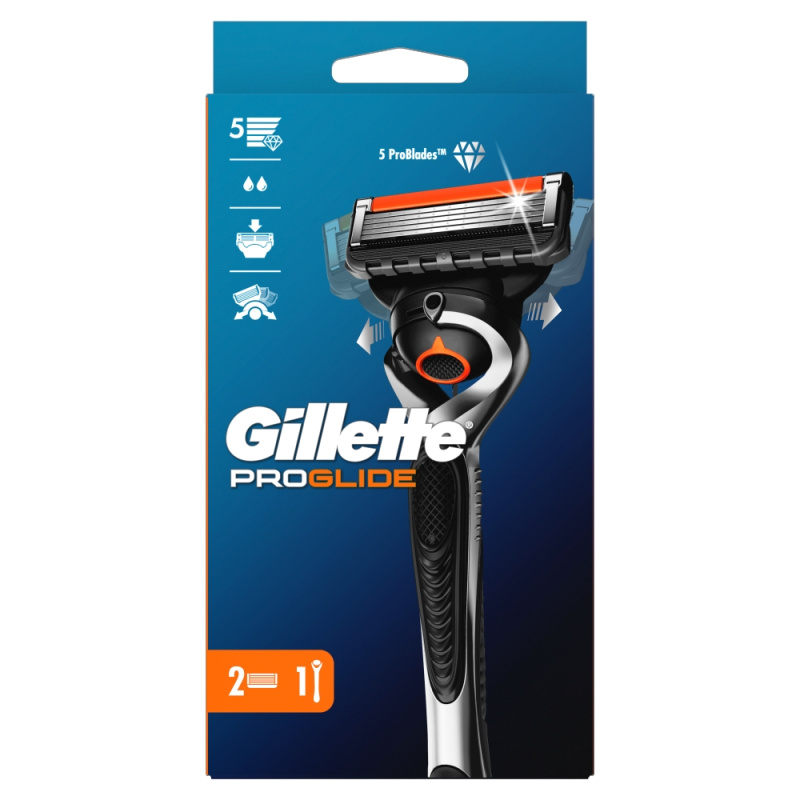 Gillette ProGlide holicí strojek + náhradní břity 2 ks