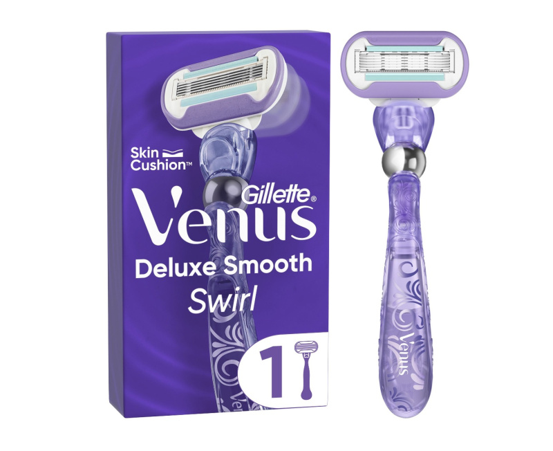 Gillette Venus Deluxe Smooth Swirl holicí strojek + náhradní břity 1 ks