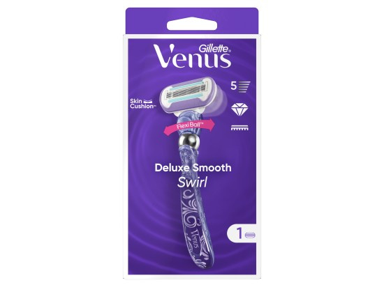 Gillette Venus Deluxe Smooth Swirl holicí strojek + náhradní břity 1 ks