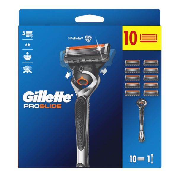 Gillette ProGlide holicí strojek + náhradní břity 10 ks