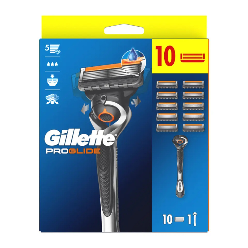 Gillette ProGlide holicí strojek + náhradní břity 10 ks